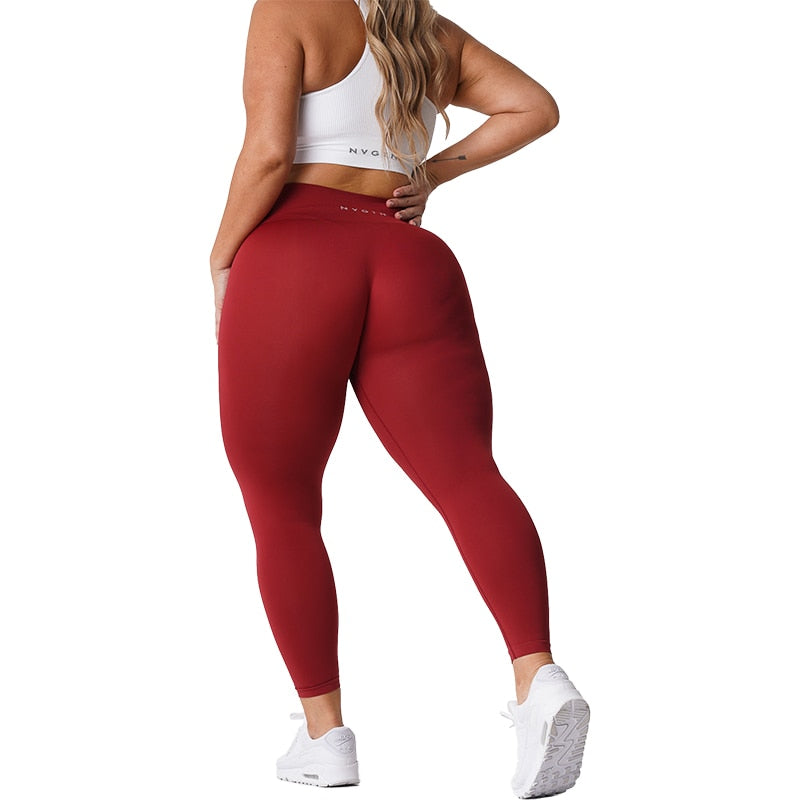 NVGTN Sólida Sem Costura Leggings Mulheres Soft Workout Tights Fitness Outfits Yoga Calças Alta Waisted Gym Wear Spandex Leggings