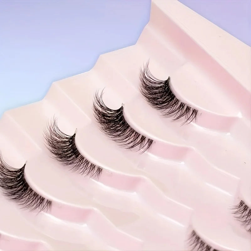 7 Pares Cílios Postiços Cat Eye + Frete Grátis