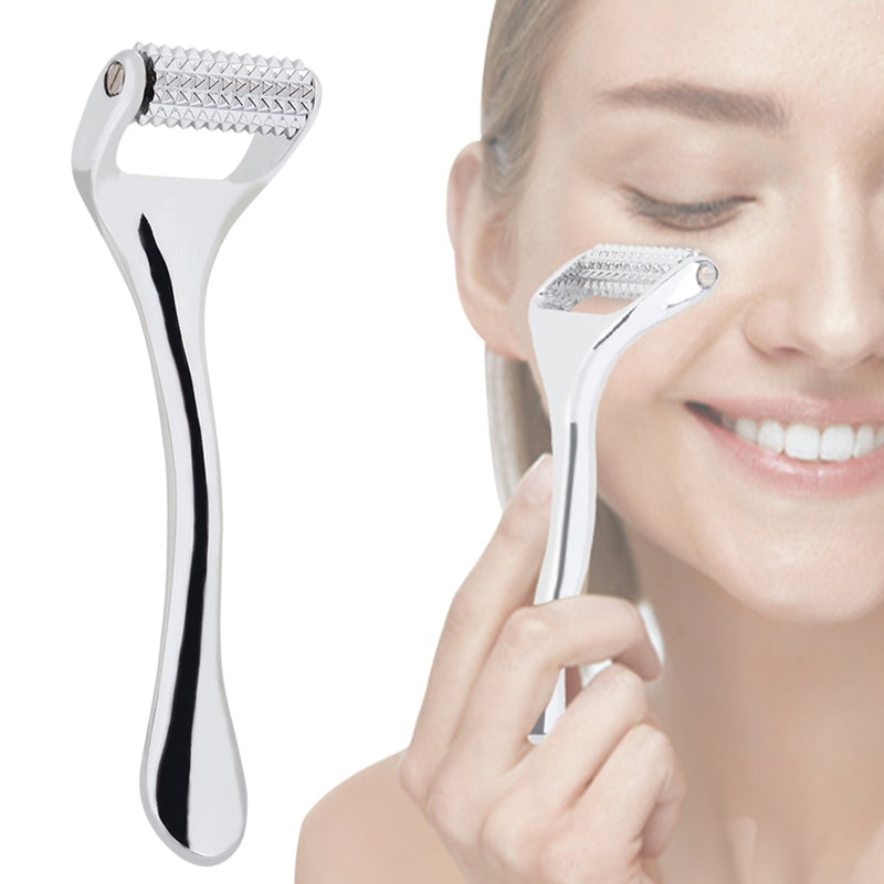 Liga de zinco derma rolo facial rugas removedor massageador manual micropin skincare corpo ferramenta beleza dispositivo dermaroller para rosto